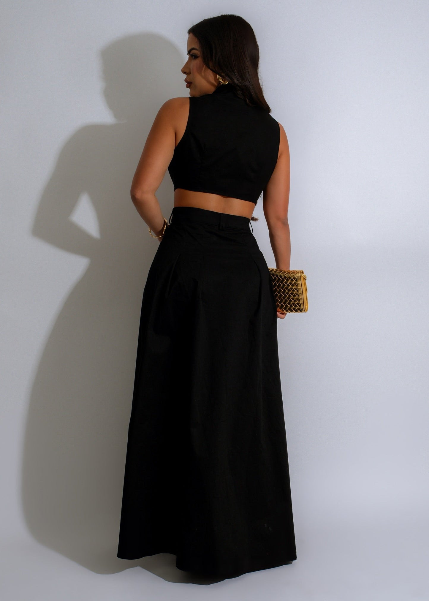 Sculpted Dream Maxi Dress Black